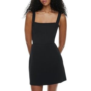 Aritzia Wilfred Aperature Ecoulement Tie-Back Mini Dress Black Sz 6